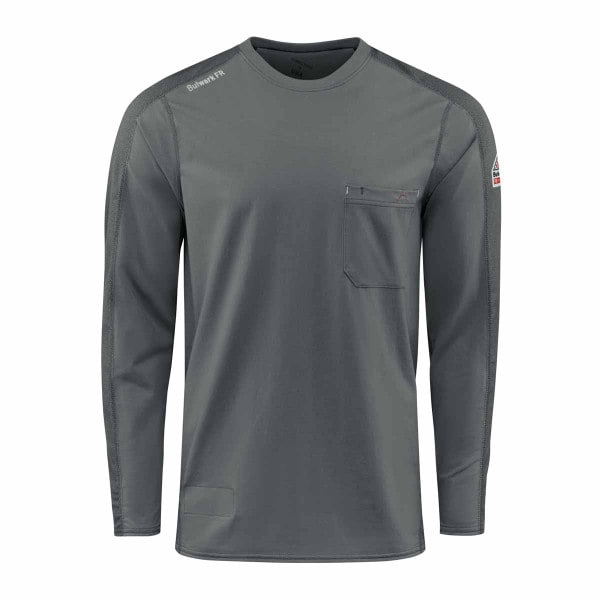 Bulwark Men's FR Flex Knit Crew T-shirt Charcoal